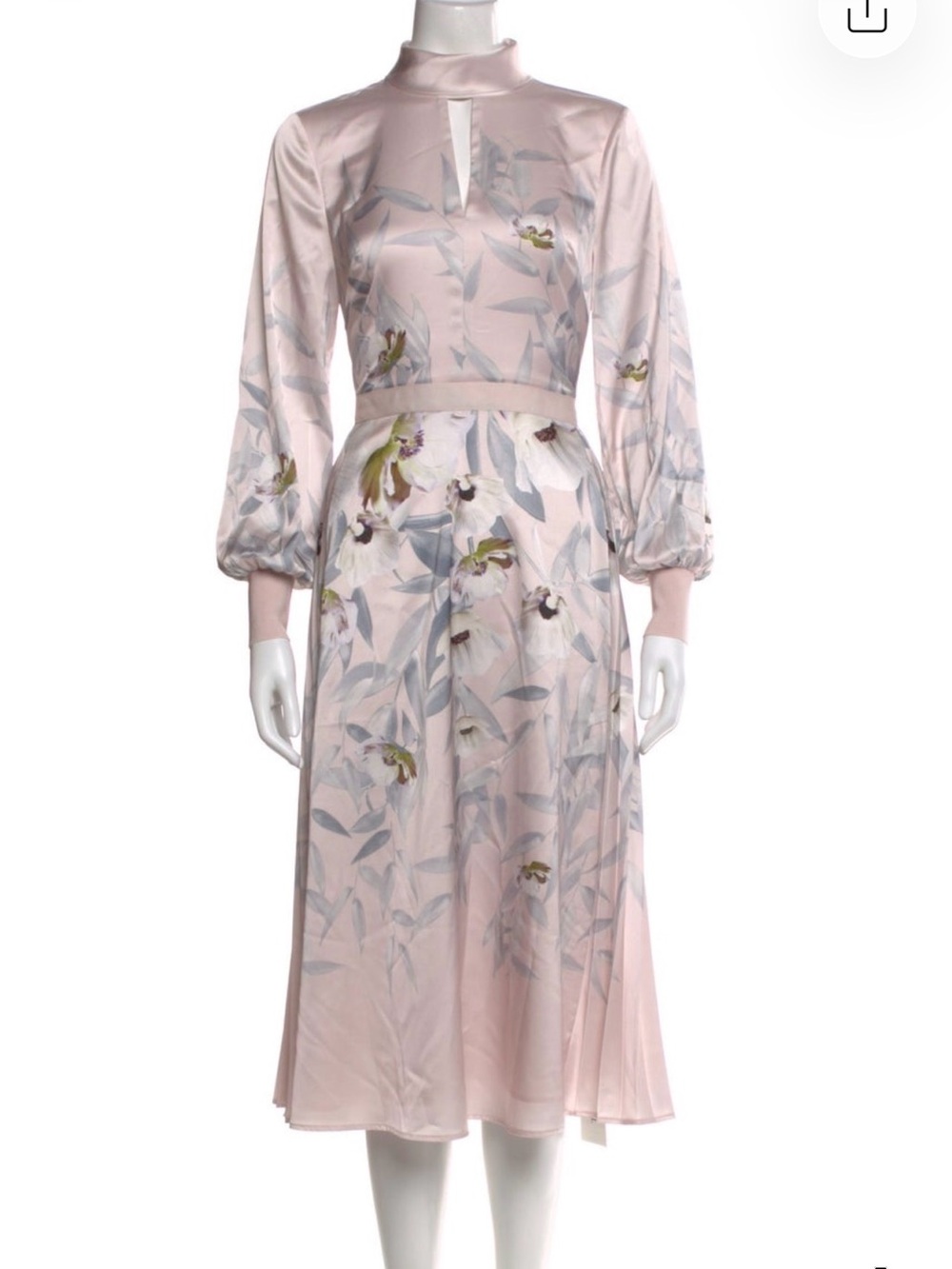 Ted Baker London Blush Pink Floral Midi Dress